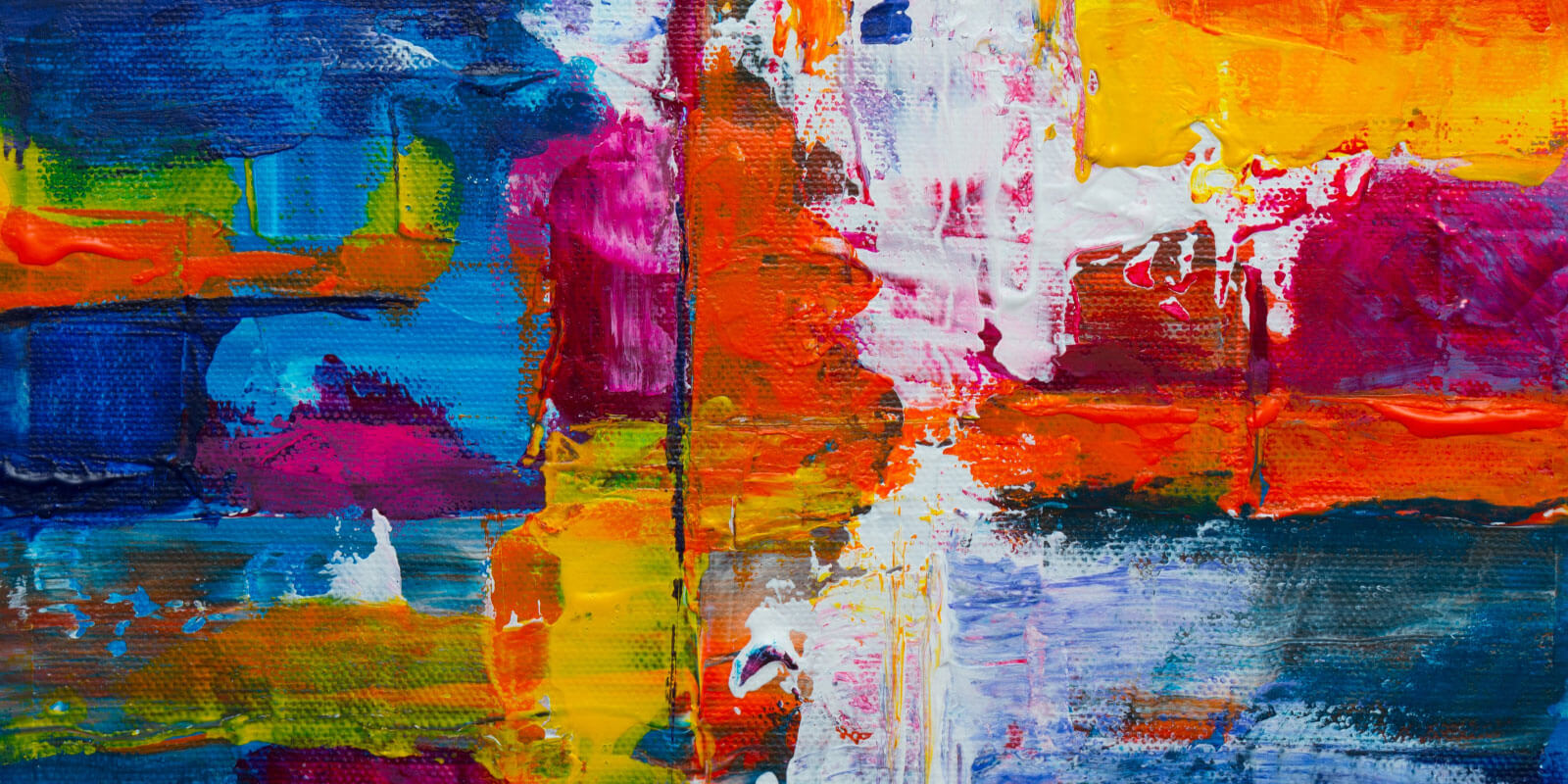 Abstract painting with bright colors